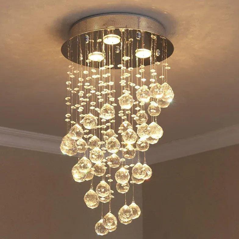 Disc Level Bedroom Glass Flush Ceiling Lights - Clowas
