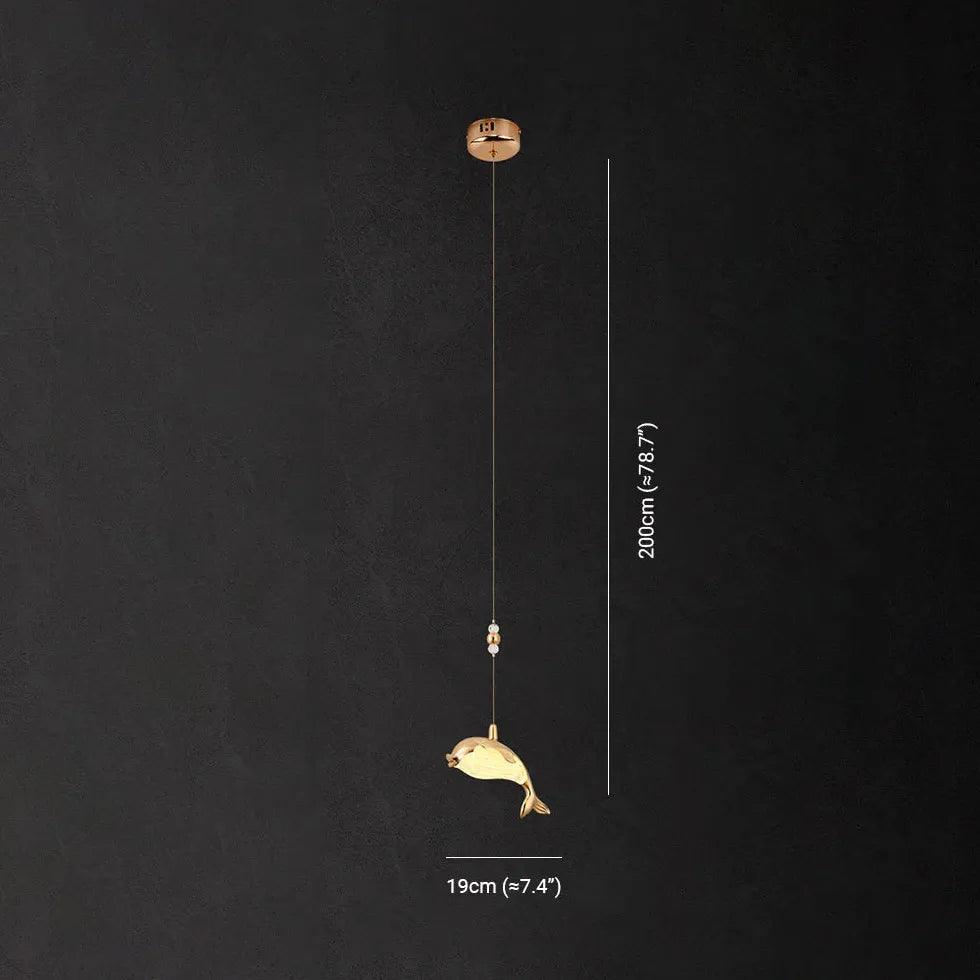 Dolphin Design Modern Minimalist Bedroom Pendant Light - Clowas