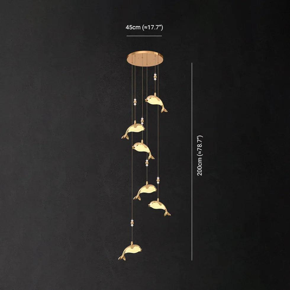 Dolphin Design Modern Minimalist Bedroom Pendant Light - Clowas