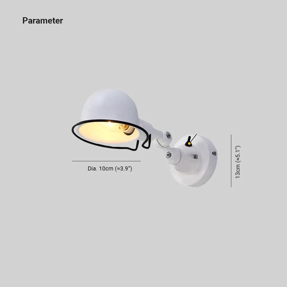 Dome Metal Adjustable Industrial Wall Lights - Clowas