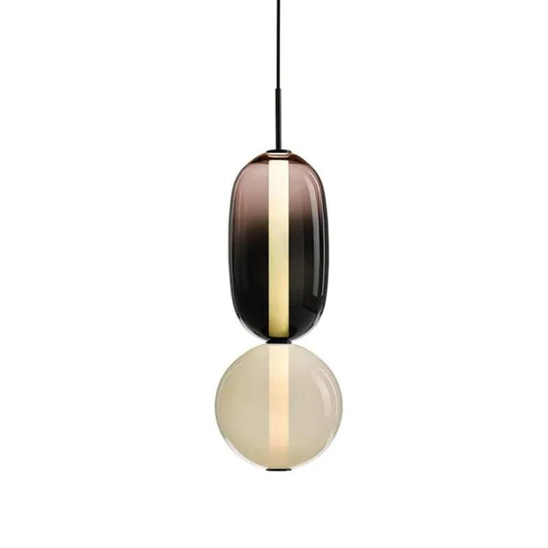 Double Layer Elliptical Ball Modern Pendant Light - Clowas