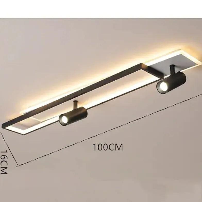 Double Layer Irradiation Black Flush Ceiling Lights - Clowas