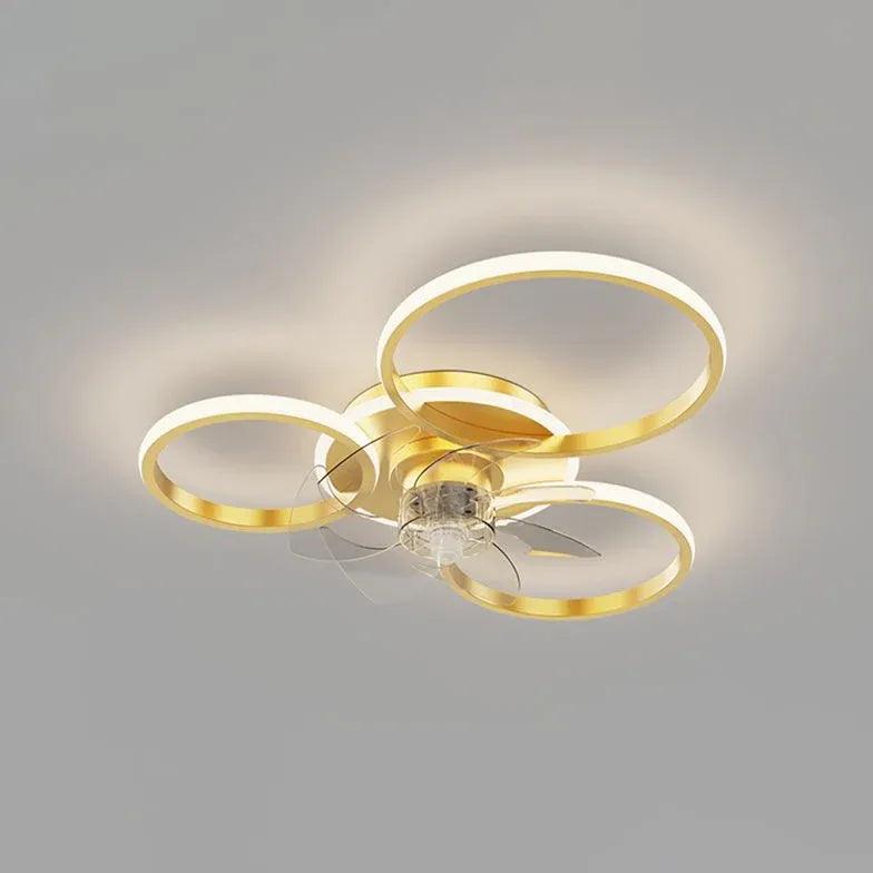 Double Ring Modern LED Ceiling Fan Light - Clowas