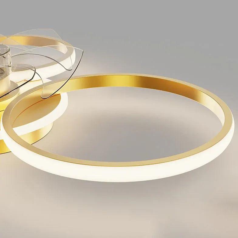 Double Ring Modern LED Ceiling Fan Light - Clowas