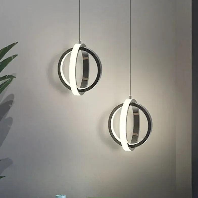Double Ring Stereo Bedroom LED Pendant Light - Clowas