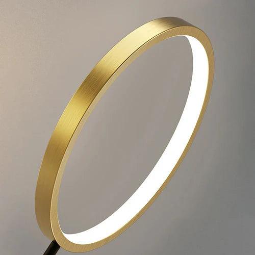 Double Rod Twisted Circular Minimalist Floor Lamp - Clowas