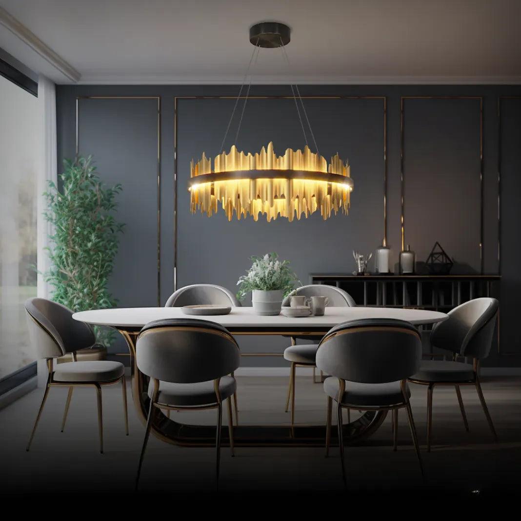 Double Vertical Stripes Industrial LED Chandelier - Clowas