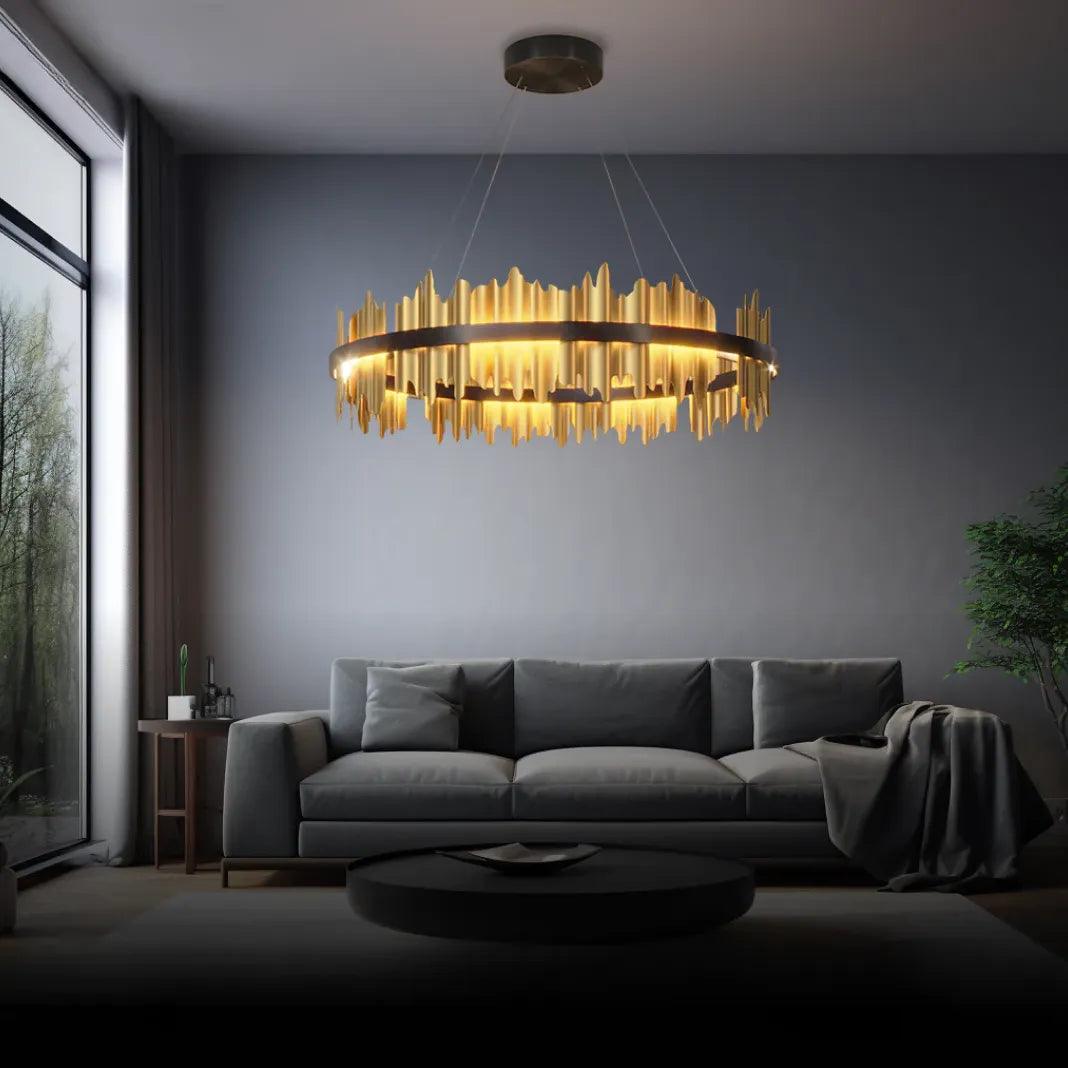 Double Vertical Stripes Industrial LED Chandelier - Clowas
