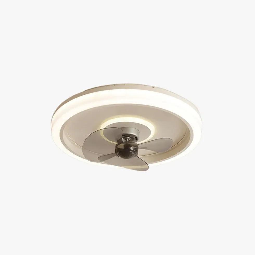 Blue Round LED Bedroom Fan Light - Clowas