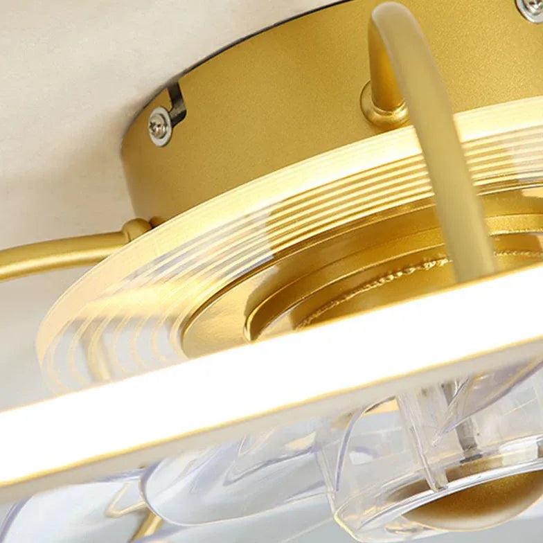 Pentagon Gold LED Bedroom Fan Light - Clowas