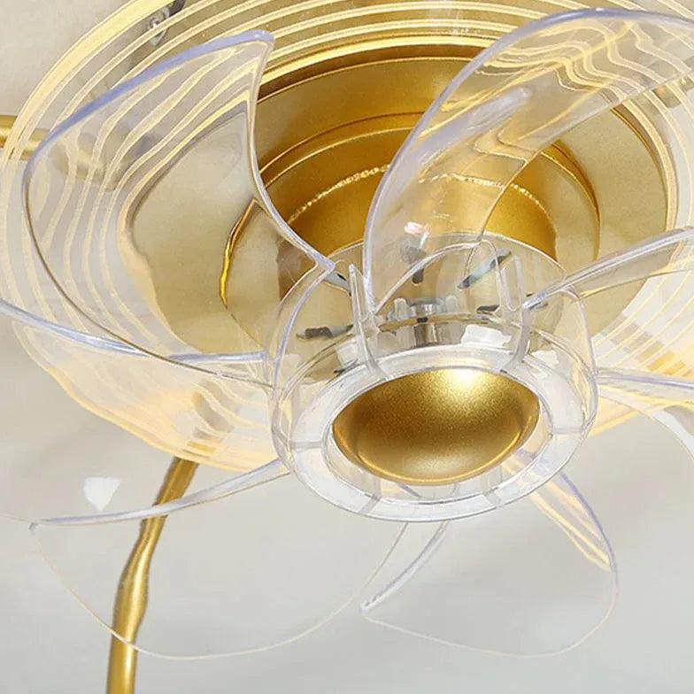 Pentagon Gold LED Bedroom Fan Light - Clowas
