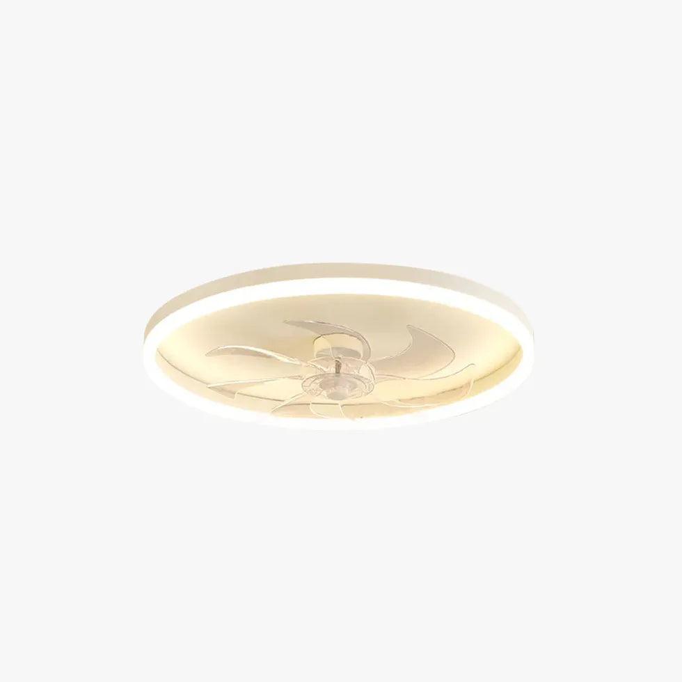 Edge LED Strip Minimalist Round Fan Light - Clowas