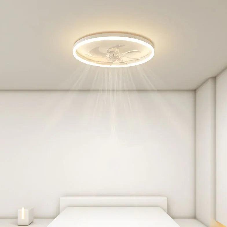 Edge LED Strip Minimalist Round Fan Light - Clowas