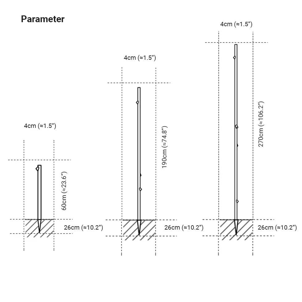 Bamboo Tube Led Outdoor Floor lamps - Clowas