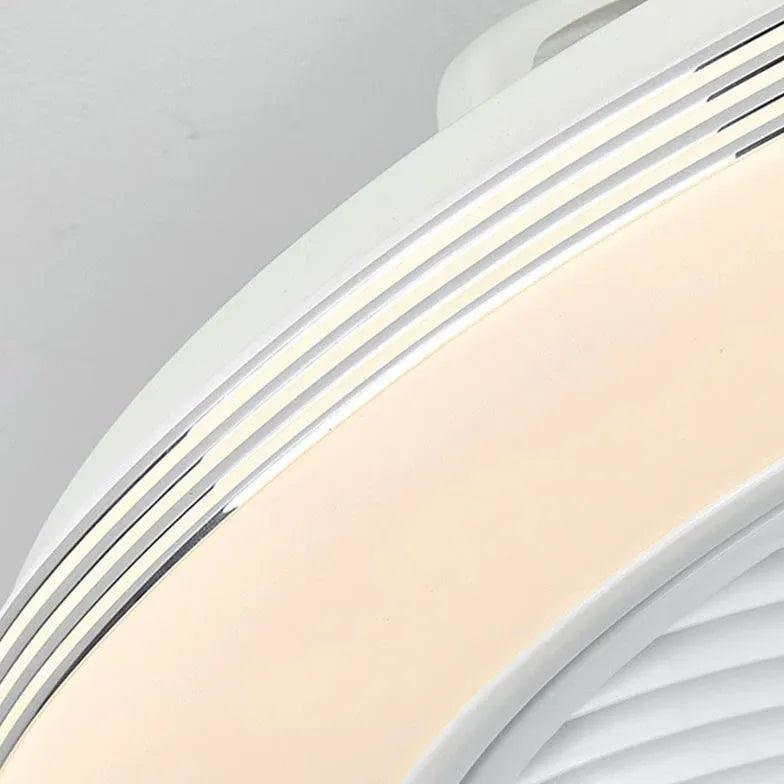 Remote-Controlled Round Modern Bedroom Fan Light - Clowas