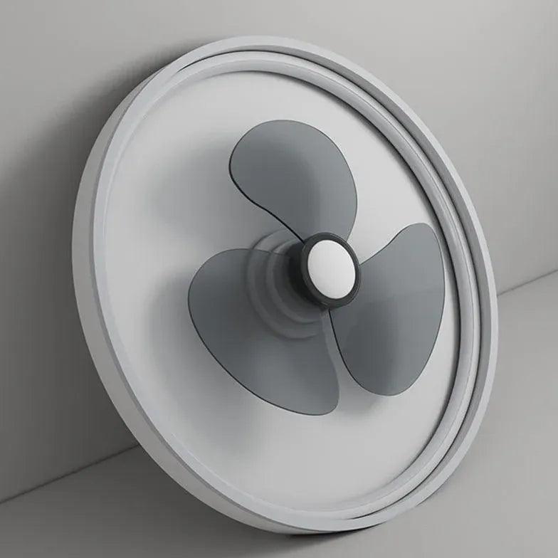 Round Modern Black Bedroom Fan Light - Clowas