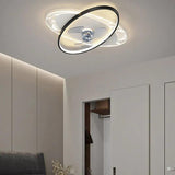Flat Oval Modern Bedroom Fan Light - Clowas