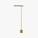 Metal Wood Linear Design Plug-in Floor Lamp - Clowas