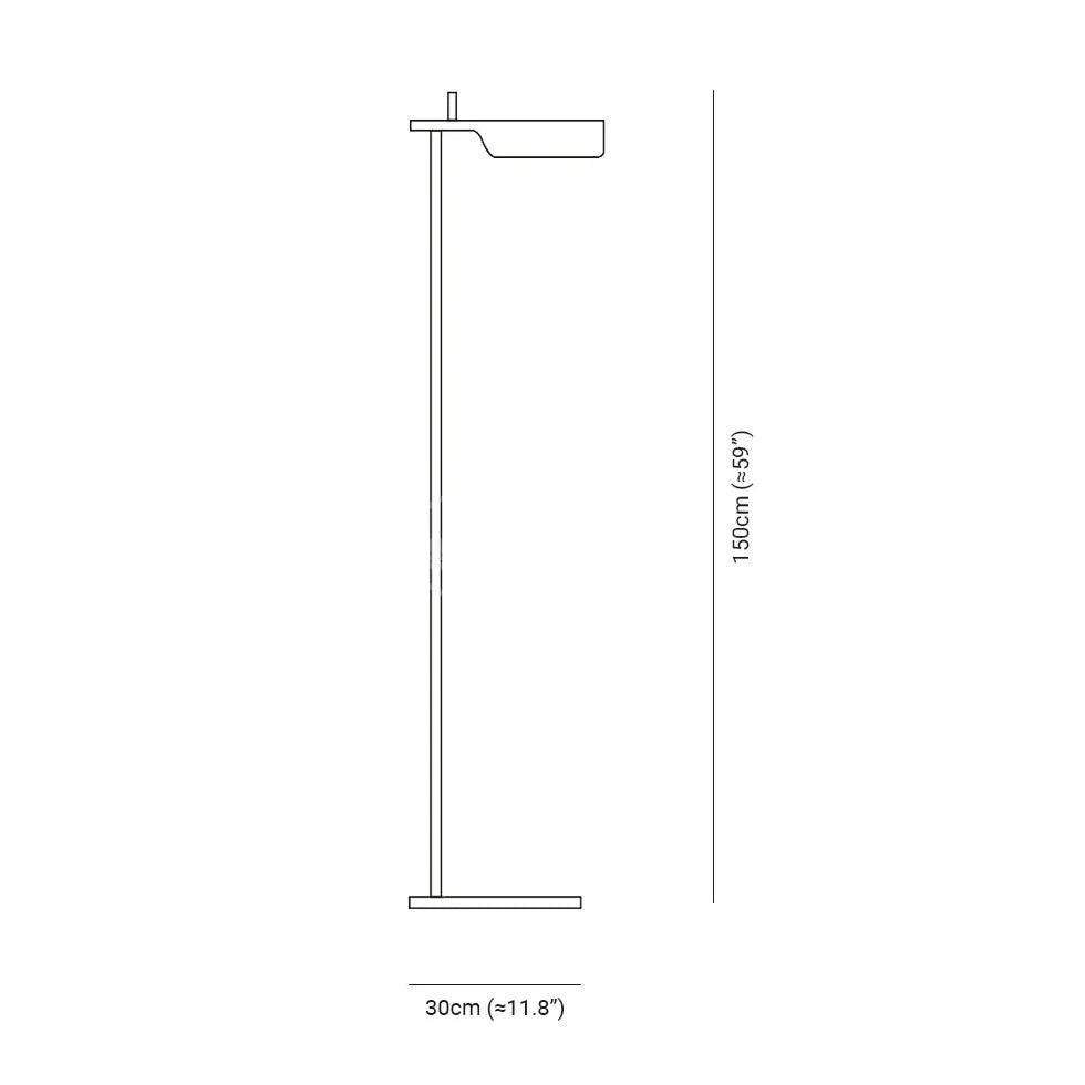 Black Metal Plug-In Linear Floor Lamp - Clowas