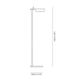 Black Metal Plug-In Linear Floor Lamp - Clowas