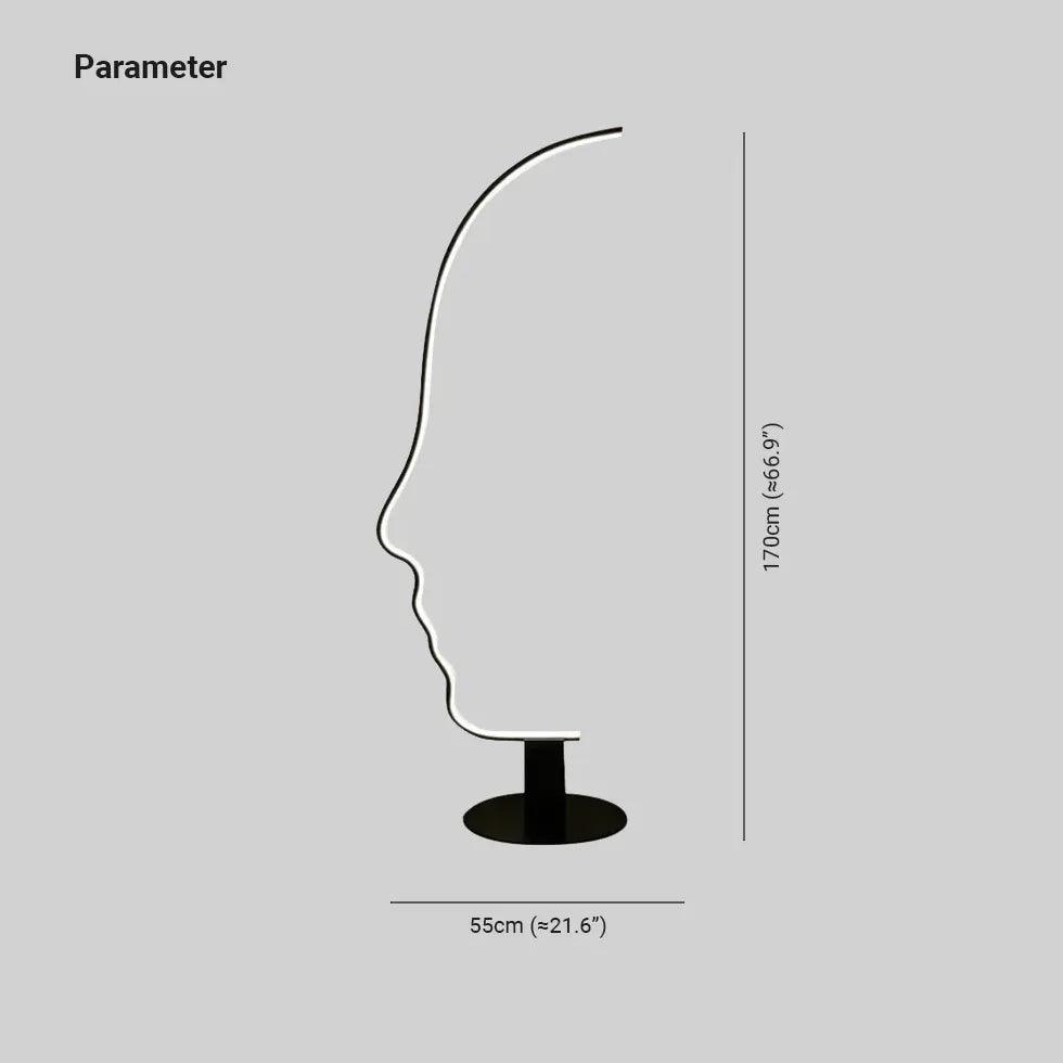 Side-Face Outline Artistic Modern Table Lamp - Clowas