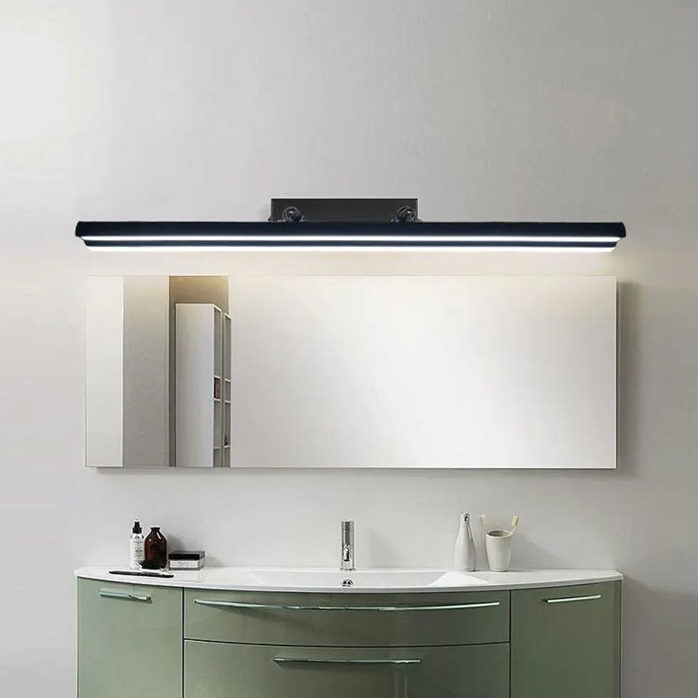 Acrylic Black Linear Bathroom Mirror Lights - Clowas