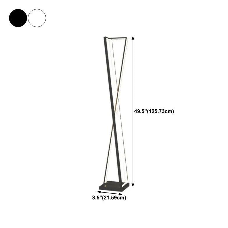 X-Shaped White Plug Tripod Floor Lamp - Clowas