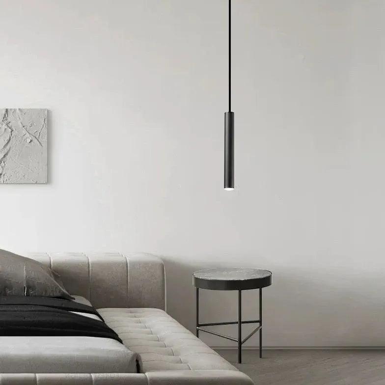 Minimalist Long Cylindrical LED Pendant Light Fitting