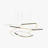 Geometric Shape Metal Gold LED Pendant Light - Clowas