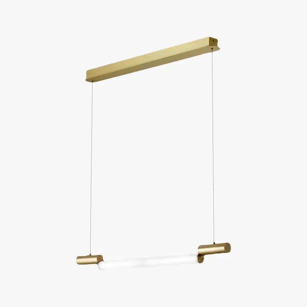 Tubular Elongated Gold Kitchen Pendant Light - Clowas