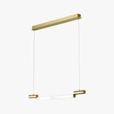 Tubular Elongated Gold Kitchen Pendant Light - Clowas