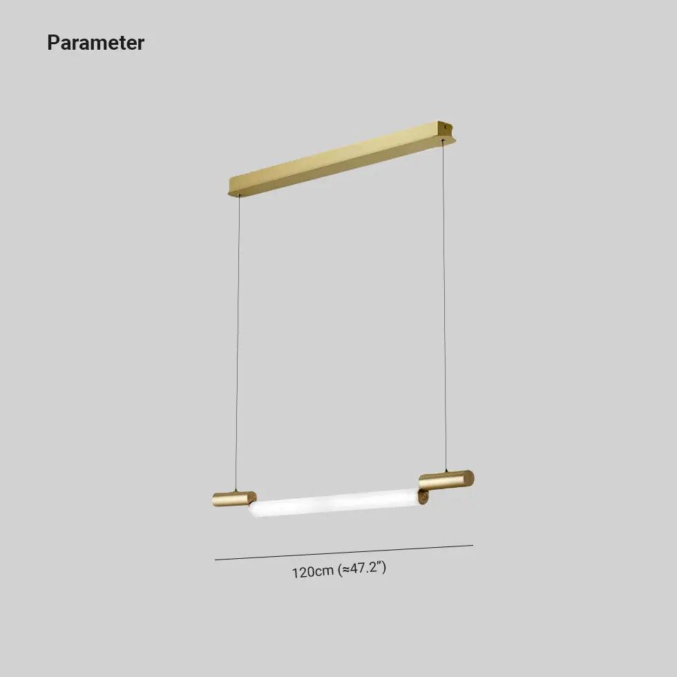 Tubular Elongated Gold Kitchen Pendant Light - Clowas