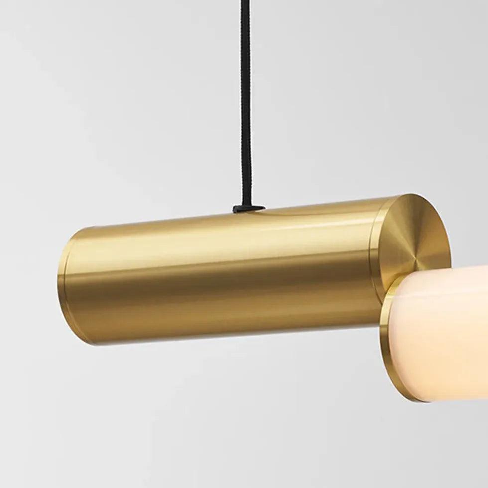 Tubular Elongated Gold Kitchen Pendant Light - Clowas