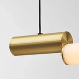 Tubular Elongated Gold Kitchen Pendant Light - Clowas