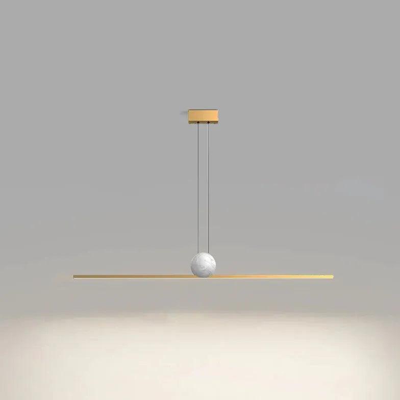 Linear Metal Minimalist LED Dining Room Pendant Light - Clowas