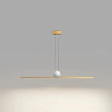 Linear Metal Minimalist LED Dining Room Pendant Light - Clowas