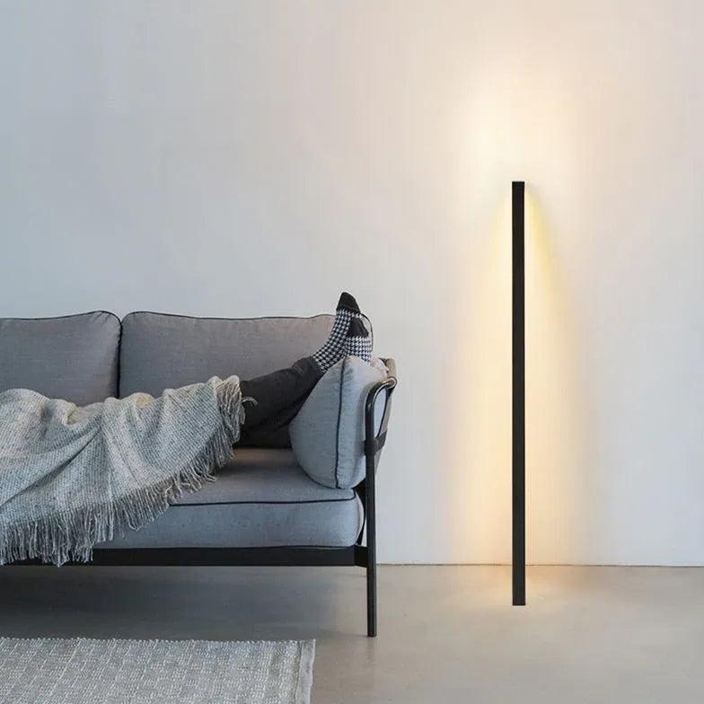 Black Rectangular Linear LED Floor Lamp - Clowas