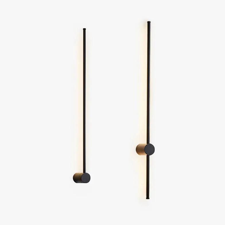 Vertical Linear Black Outdoor Wall Lights - Clowas