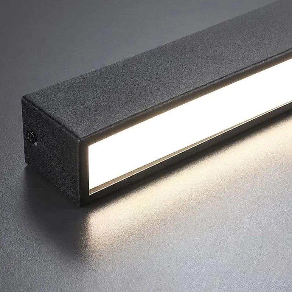 Long Linear Black Flush Ceiling Lights - Clowas