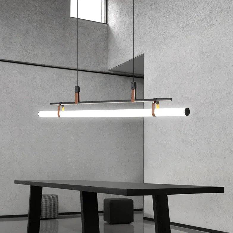 Tubular Metal LED Dining Room Pendant Light - Clowas