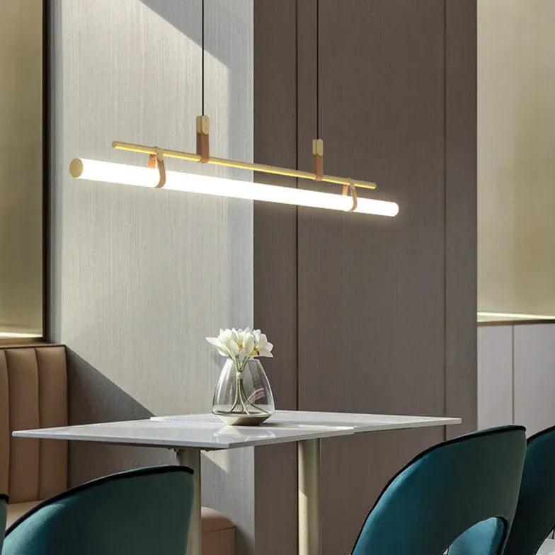 Tubular Metal LED Dining Room Pendant Light - Clowas