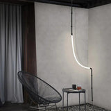 Streamlined Black Modern Dining Room Pendant Light - Clowas