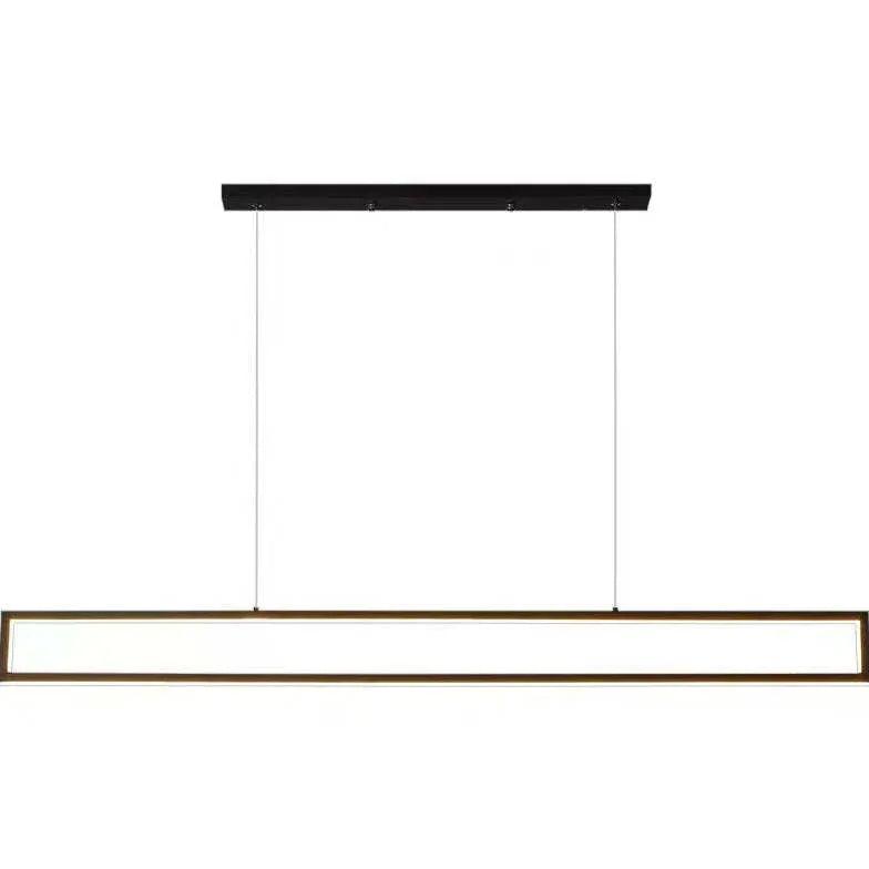 Black Rectangular Metal LED Kitchen Pendant Light - Clowas