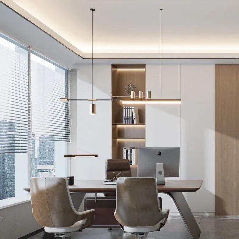 Multi-Light Black LED Office Pendant Light - Clowas