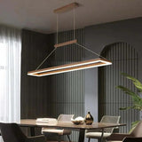 Rectangular Coffee Metal LED Pendant Light - Clowas