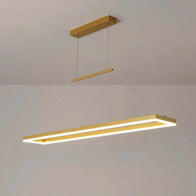 Rectangular Coffee Metal LED Pendant Light - Clowas