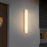 White Resin Edge LED Outdoor Wall Lights - Clowas