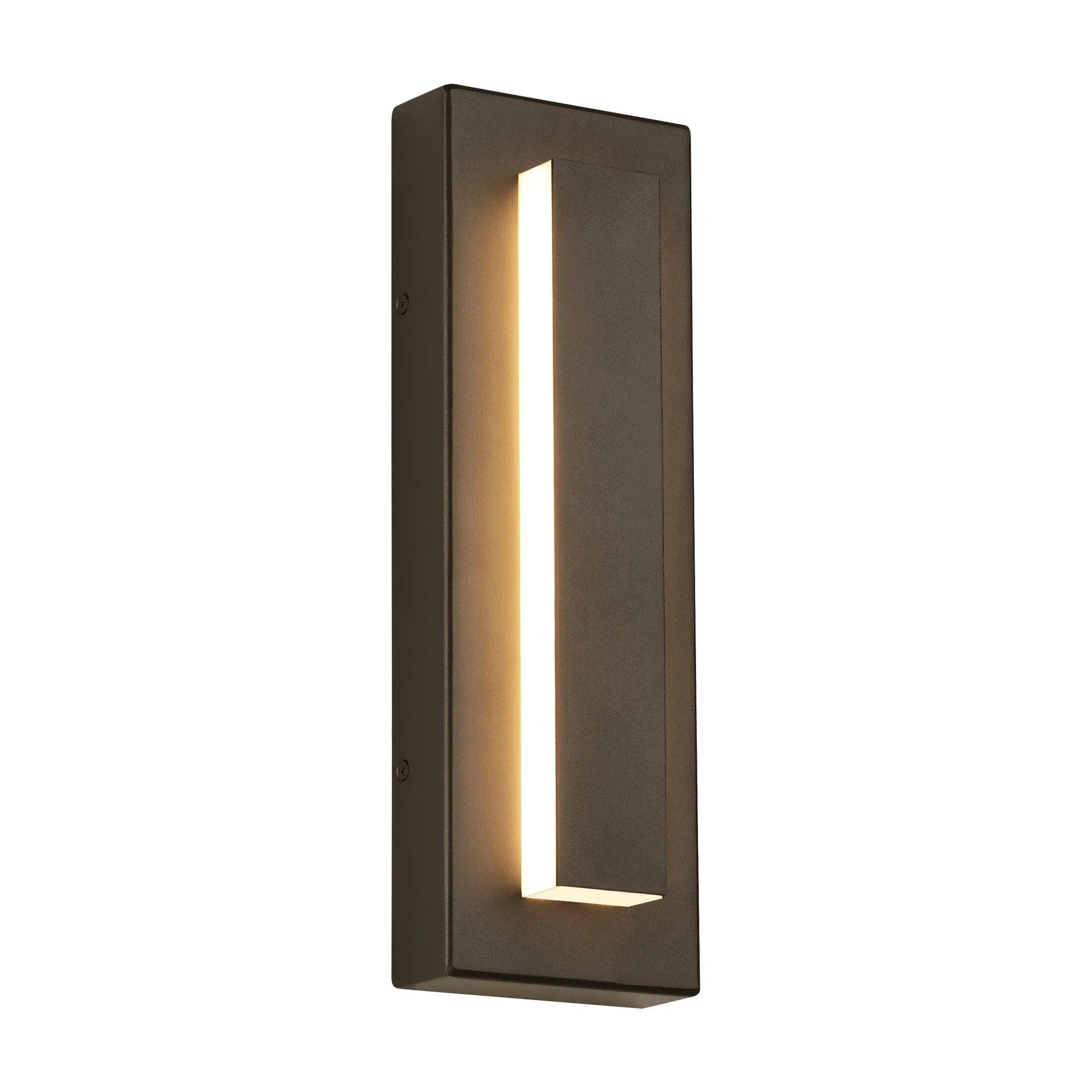 Rectangular LED Outdoor Black Wall Lamps - Clowas