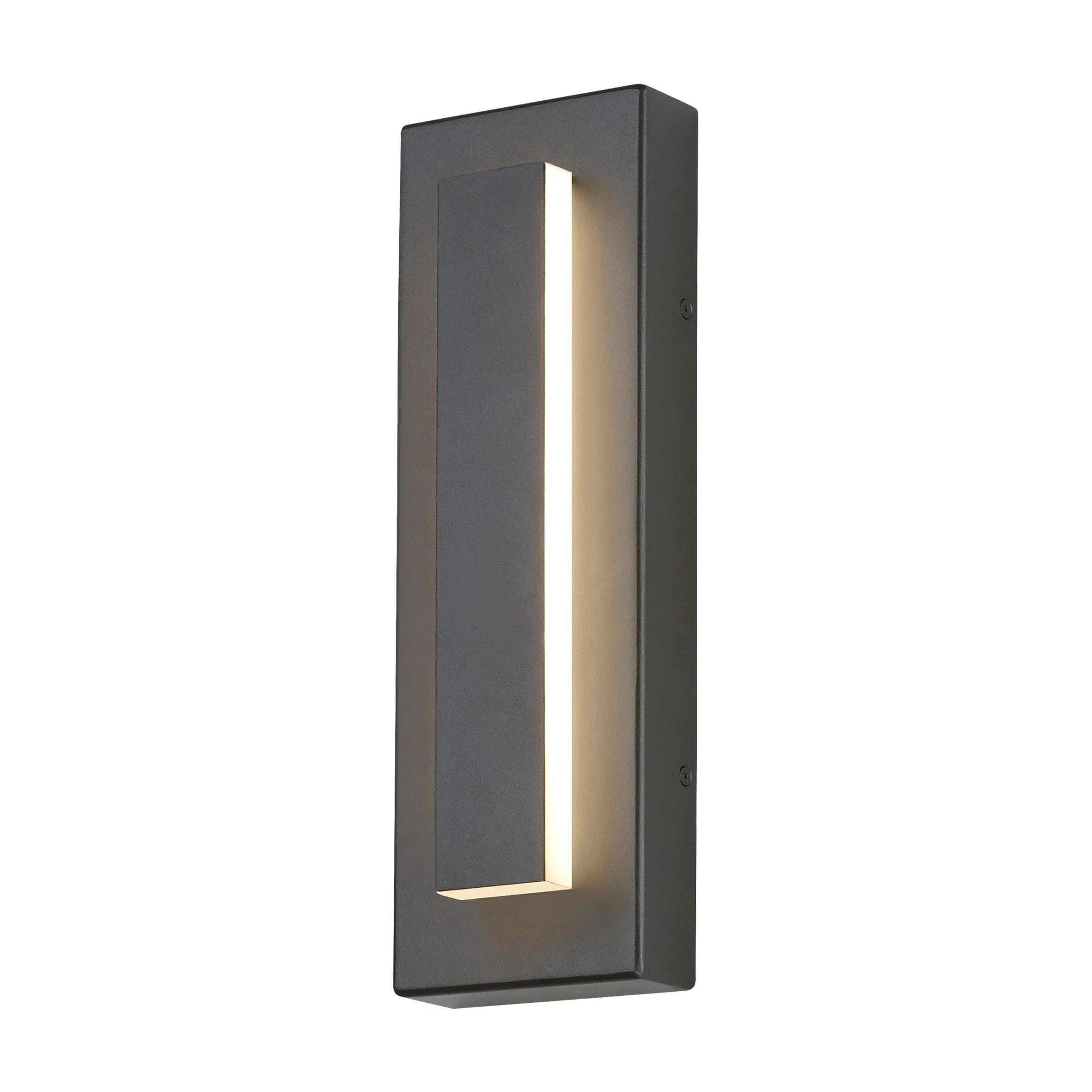 Rectangular LED Outdoor Black Wall Lamps - Clowas
