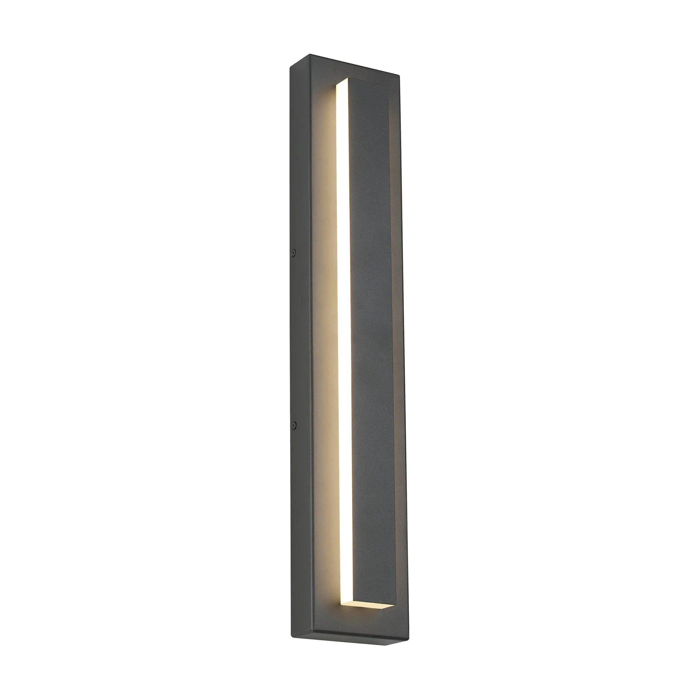 Rectangular LED Outdoor Black Wall Lamps - Clowas